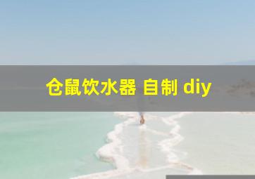 仓鼠饮水器 自制 diy